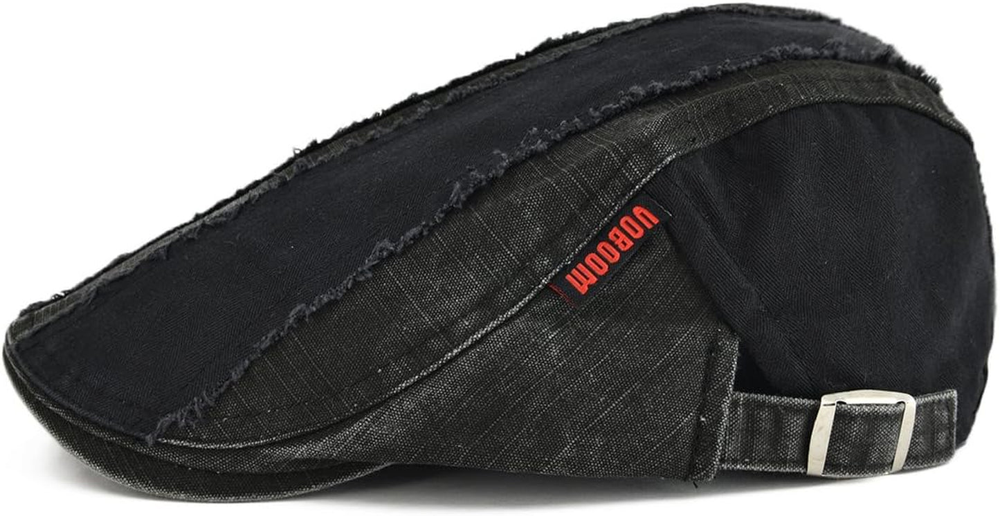 100% Cotton Distressed Ivy Newsboy Caps Cabbie Gatsby Hat