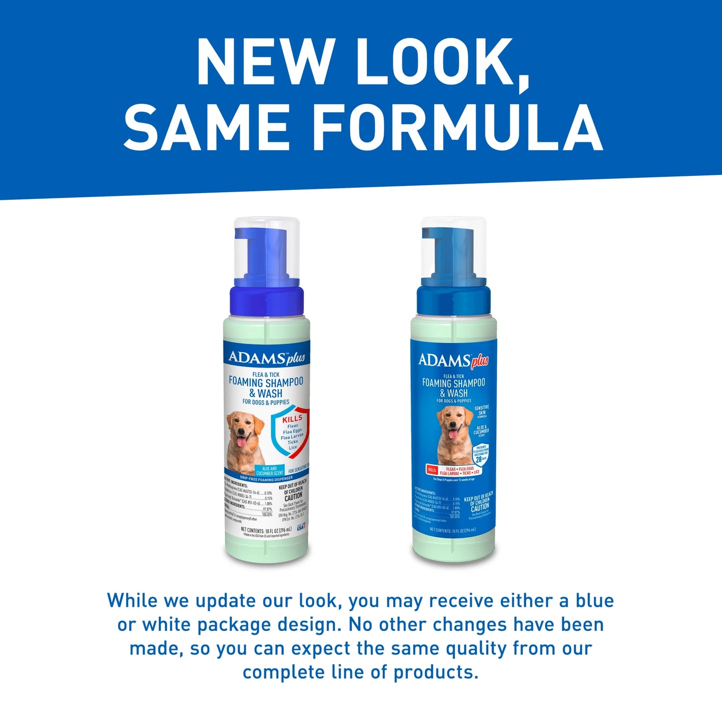 (2 Pack) plus Flea & Tick Foaming Shampoo & Wash for Dogs & Puppies over 12 Weeks, Sensitive Skin Flea Treatment, 10 Oz