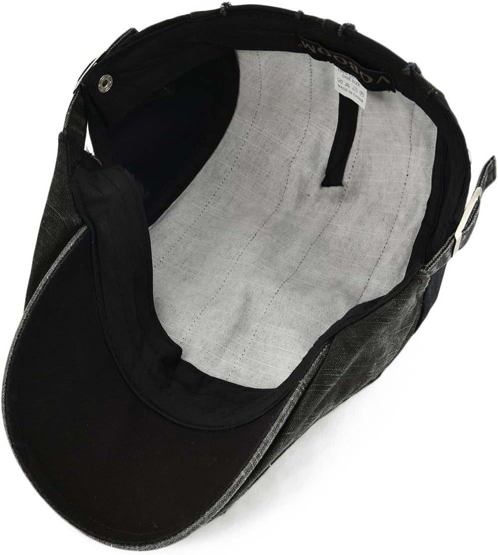 100% Cotton Distressed Ivy Newsboy Caps Cabbie Gatsby Hat
