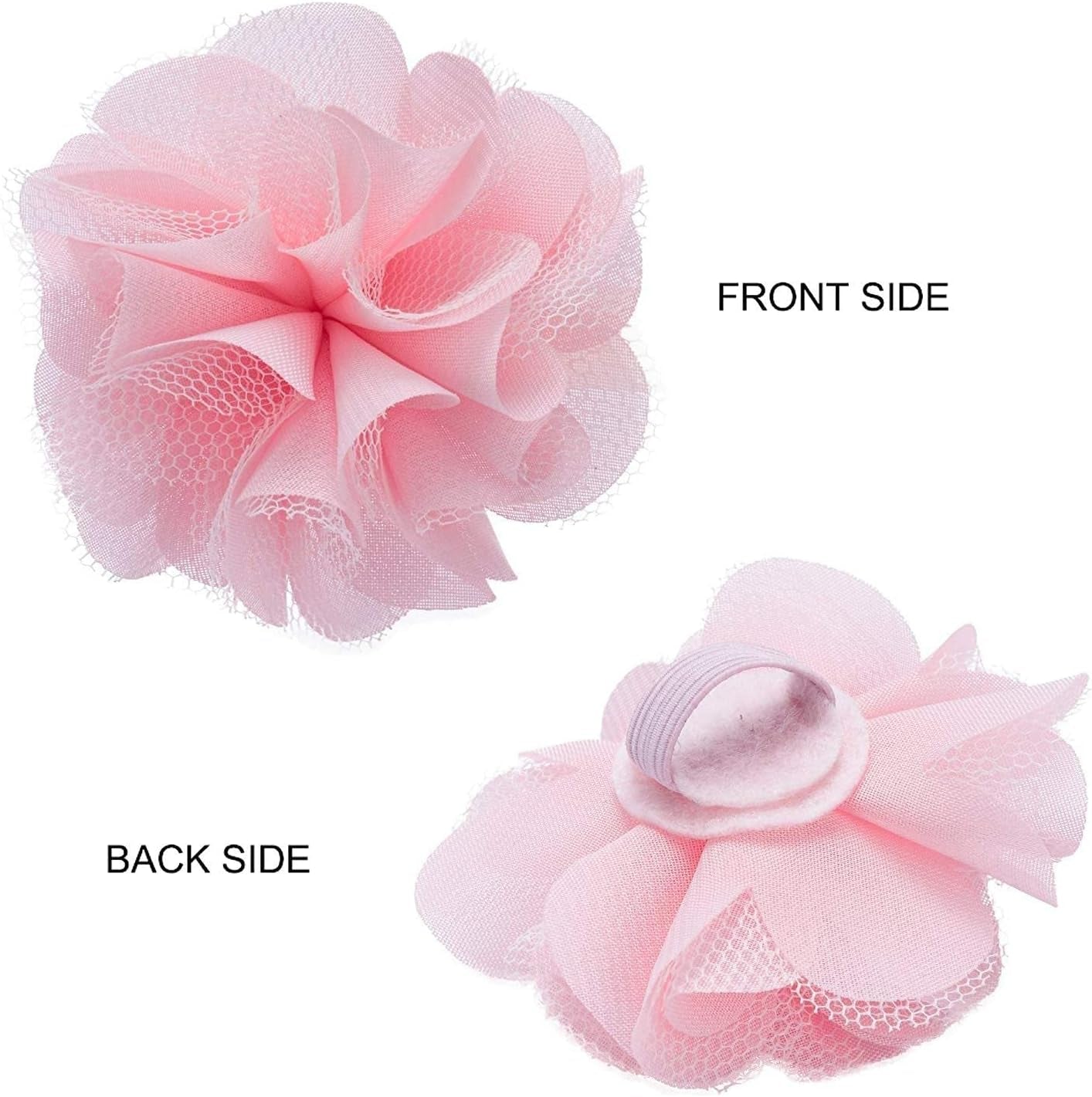 Chic Floral Adjustable Dog Collar in Light Blue with Pink Silk Flower - Perfect for Small Dogs, Neck 7.5-10"!