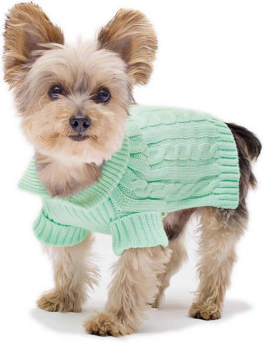 Mint Aran Dog Sweater Size #14 Large