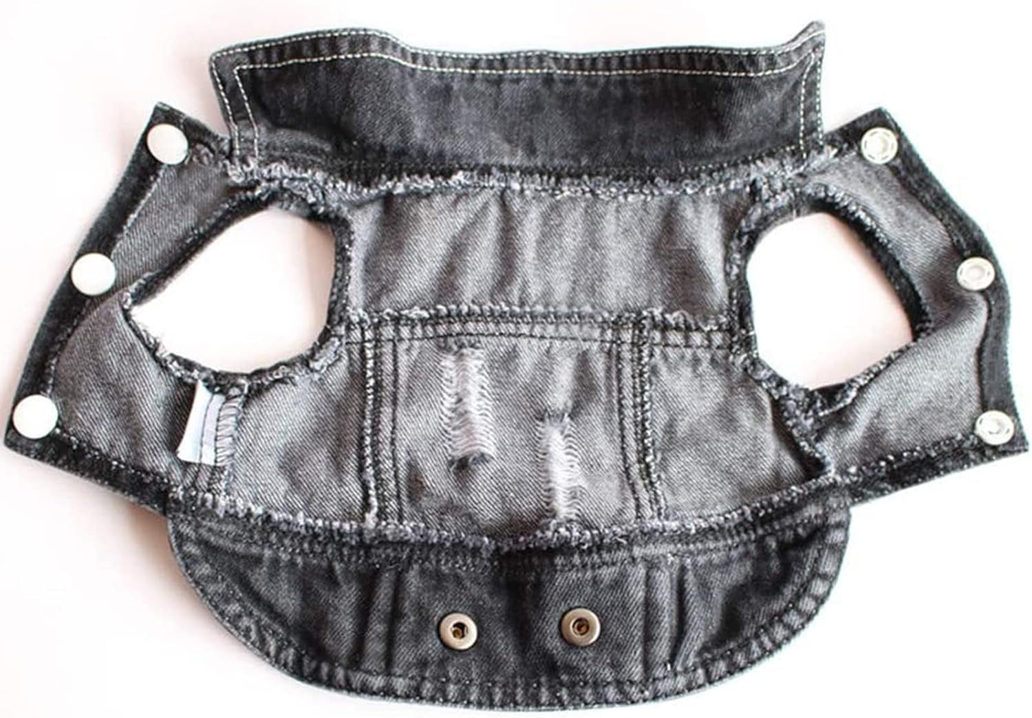 Pet Vests Dog Denim Jacket Hoodies Puppy Jacket for Small Medium Dogs (XS, Black)