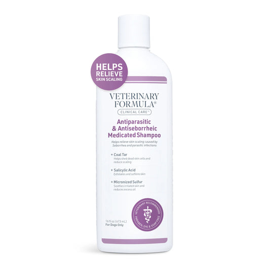 Clinical Care Antiparasitic & Antiseborrheic Shampoo for Dogs, 16 Oz